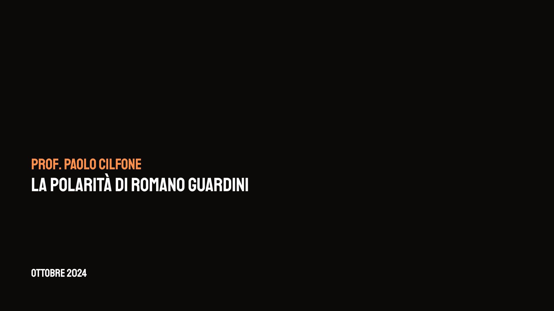 La polarità di Romano Guardini